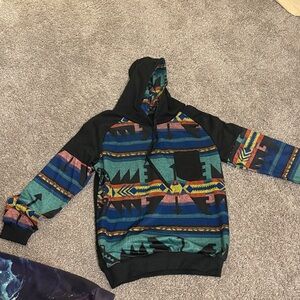 Colorful Geometric Pattern Hoodie
